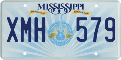MS license plate XMH579