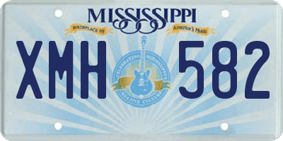 MS license plate XMH582