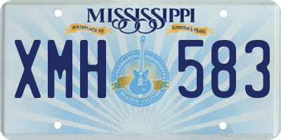 MS license plate XMH583