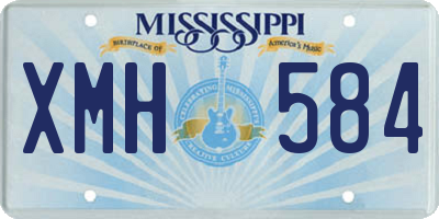 MS license plate XMH584