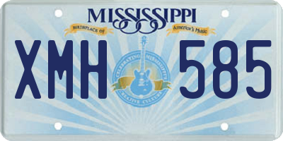 MS license plate XMH585
