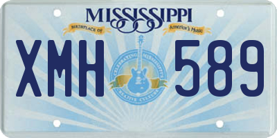 MS license plate XMH589
