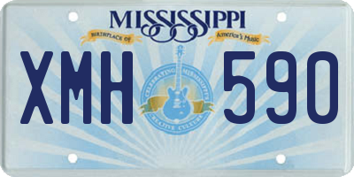 MS license plate XMH590