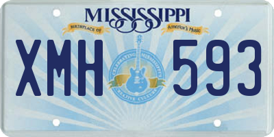MS license plate XMH593