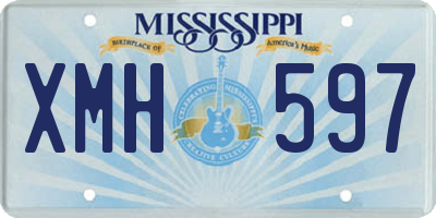 MS license plate XMH597