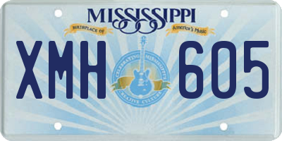 MS license plate XMH605