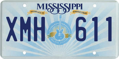 MS license plate XMH611