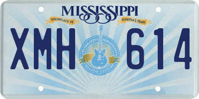 MS license plate XMH614
