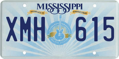 MS license plate XMH615