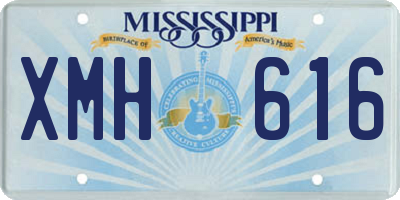 MS license plate XMH616