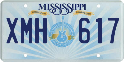 MS license plate XMH617