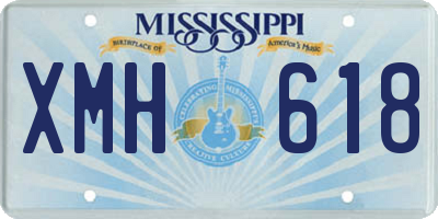 MS license plate XMH618