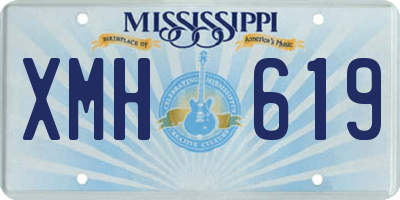 MS license plate XMH619