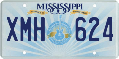 MS license plate XMH624