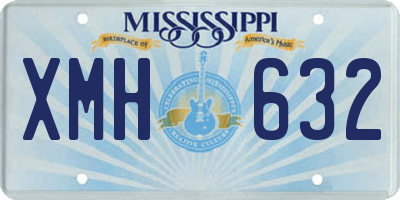MS license plate XMH632