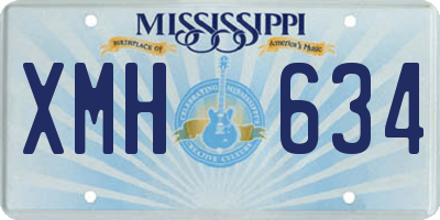 MS license plate XMH634