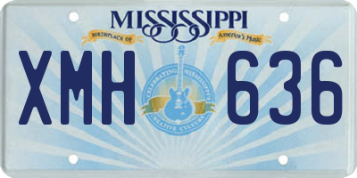 MS license plate XMH636