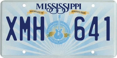 MS license plate XMH641