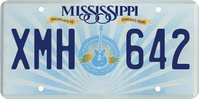 MS license plate XMH642