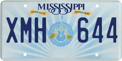 MS license plate XMH644