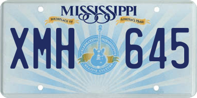 MS license plate XMH645