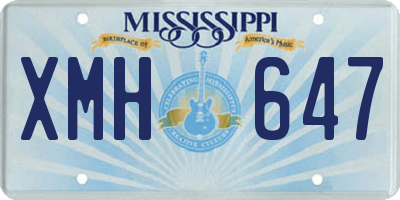 MS license plate XMH647
