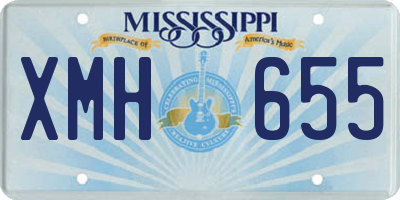 MS license plate XMH655