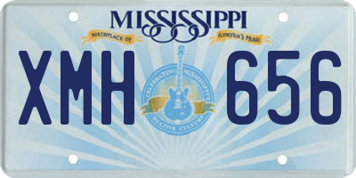 MS license plate XMH656