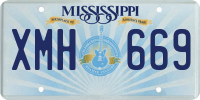 MS license plate XMH669