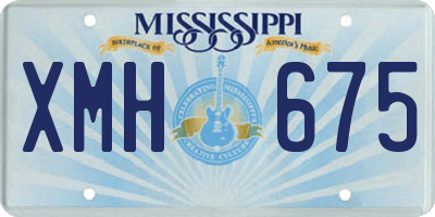 MS license plate XMH675