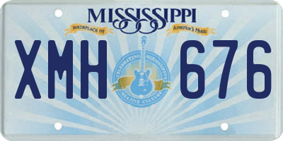 MS license plate XMH676