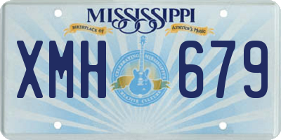 MS license plate XMH679
