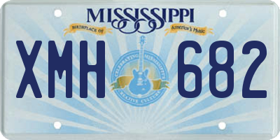 MS license plate XMH682