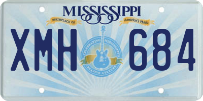 MS license plate XMH684