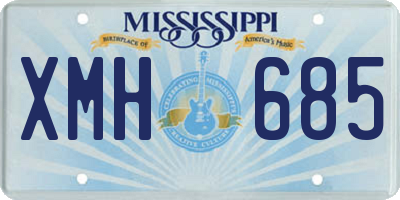 MS license plate XMH685
