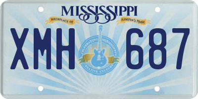 MS license plate XMH687