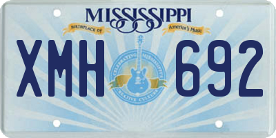 MS license plate XMH692