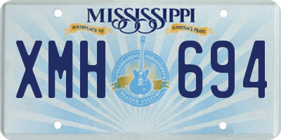 MS license plate XMH694