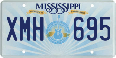 MS license plate XMH695