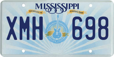 MS license plate XMH698