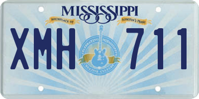 MS license plate XMH711