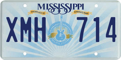 MS license plate XMH714