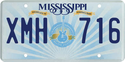 MS license plate XMH716