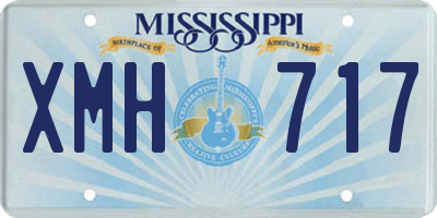 MS license plate XMH717