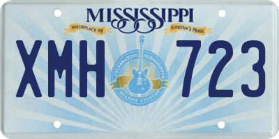 MS license plate XMH723