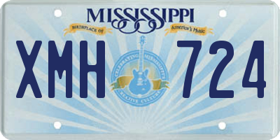 MS license plate XMH724