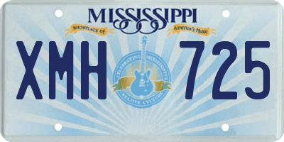 MS license plate XMH725