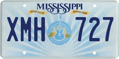 MS license plate XMH727