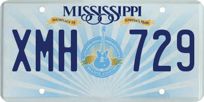 MS license plate XMH729