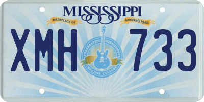 MS license plate XMH733